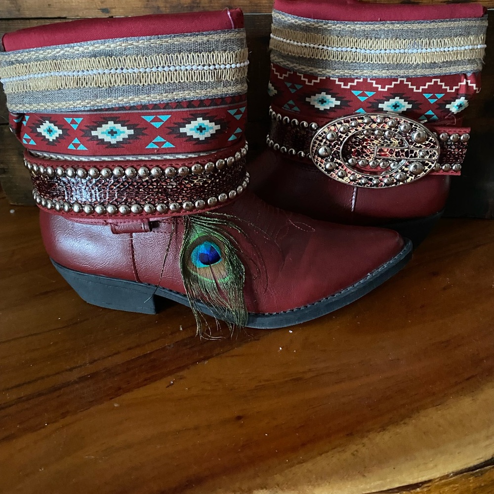 Red Western Cowgirl Boots women’s‎ size 8